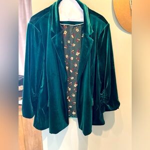 Gorgeous Green velvet blazer.